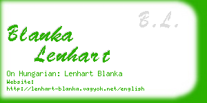blanka lenhart business card